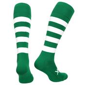 Atak Full Leg Hooped Socks - Adult - Green/White image