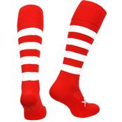 Atak Full Leg Hooped Socks - Adult - Red/White image