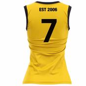 McKvr Manchester Mosquitoes AFL Numbered Playing Vest - Womens - Saffron/Black