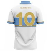 McKvr Mar Menor GAA Numbered Playing Jersey - Adult - White/Sky Player Fit image