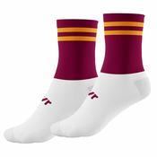 McKvr Pro Mid 2 Bar Socks - Youth - Maroon/Amber/White image