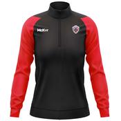 McKvr Portugal National Team GAA Core Pro 1/4 Zip Top - Womens - Black/Red image