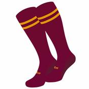 McKvr Oliver Plunketts Dublin Long Socks - Adult - Maroon/Amber image