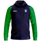 McKvr Greystones RFC Core Pro 1/4 Zip Hoodie - Youth - Navy/Emerald Green