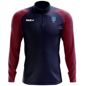 McKvr Ibane Ladies, Cork Core Pro 1/4 Zip Top - Adult - Navy/Maroon image