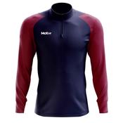 McKvr Core Pro 1/4 Zip Top - Adult - Navy/Maroon image