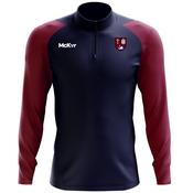 McKvr Multyfarnham GAA Core Pro 1/4 Zip Top - Adult - Navy/Maroon image