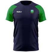 McKvr Drom &amp; Inch GAA Core Pro Tech Tee - Youth - Navy/Emerald Green image