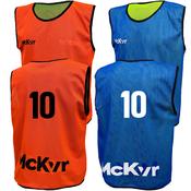 McKvr Numbered 1-20 Reversible Mesh Training Bibs - Youth - 10-14 Years