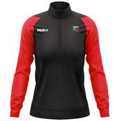 McKvr Cappataggle GAA Core Pro 1/4 Zip Top - Womens - Black/Red