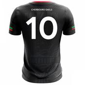McKvr Cherbourg Gaels GAA Numbered Away Jersey - Adult - Black/Green Player Fit image