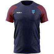 McKvr Ibane Ladies, Cork Core Pro Tech Tee - Youth - Navy/Maroon image