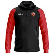 McKvr Ballinascarthy Camogie Core Pro 1/4 Zip Hoodie - Adult - Black/Red