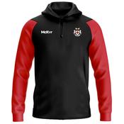 McKvr Tullamore RFC Core Pro 1/4 Zip Hoodie - Youth - Black/Red