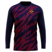 McKvr Oliver Plunketts Dublin Long Sleeve Tech Top - Youth - Navy/Maroon image