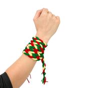 Mc Keever Sports Supporters Wool Plait - Green/White/Yellow