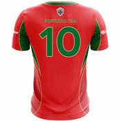 McKvr Portugal National Team GAA Numbered Playing Jersey - Youth - Red/Green image