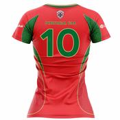 McKvr Portugal National Team GAA Numbered Playing Jersey - Womens - Red/Green