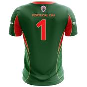 McKvr Portugal National Team GAA Numbered Youth Goalkeeper Jersey - Adult - Green/Red image