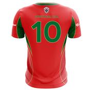 McKvr Portugal National Team GAA Numbered Youth Playing Jersey - Youth - Red/Green image