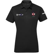 McKvr Queens Ladies Football Panelled Polo Top - Womens - Black image