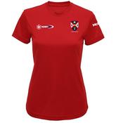 McKvr Queens Ladies Football Performance Tee - Womens - Fire Red image