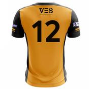 McKvr Ramor UTD GFC Numbered Playing Jersey - Adult - Amber/Black Player Fit image