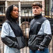 McKvr Retro Shell Full Zip Jacket - Adult - Charcoal/Black/White image