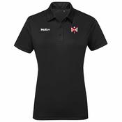 McKvr Queens Athletics Panelled Polo Top - Womens - Black