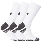 Under Armour Performance Tech 3 Pack Crew Socks - Adult - White