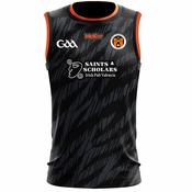 McKvr Valencia GAA Sleeveless Jersey - Adult - Black/Tangerine image
