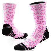 Versus Pink Flower Power Active Crew Socks - Adult