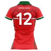 McKvr Vienna Gaels LGFA Numbered Outfield Jersey - Womens - Red image