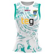 McKvr Westmeath GAA Edge Sleeveless Jersey - Womens - White/Turq image