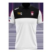 McKvr Westmeath GAA Edge Polo Top - Adult - White/Black/Maroon