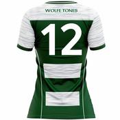 McKvr Wolfe Tones LGFA Numbered Outfield Jersey - Womens - White/Green image