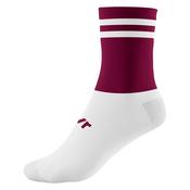 McKvr Pro Mid 2 Bar Socks - Adult - Maroon/White/White