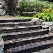 Grade A European Oak Reclaimed Sleeper 250mm x 150mm x 2.6m approx image