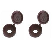 Double Screw Caps Brown 25pcs