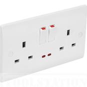 2 Gang Switched Socket with Neon image