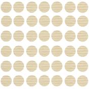 Self Adhesive Screw Caps Beige (Card100)