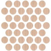 Self Adhesive Screw Caps Light Oak (100)