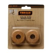 Trojan Solid Wood Rosettes - 15 mm / Oak