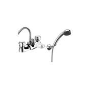 Profile Deck Mount Bath Shower Mixer - 70 mm / Chrome image