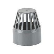 Soil Pipe Vent Cowl Grey  Push Fit  - 100mm