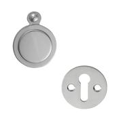 Victorian Open and Closed Escutcheon - Polished Chrome