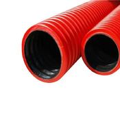 Twinwall Cable Ducting incl Coupler 450n 110/95mm x 6m - Red