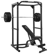 Hit Fitness Athletic Pack Plus 120kg | Rack - Bench - Black Bumper Plates