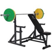 Benching with hot sale bumper plates