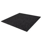 Hit Fitness Rubber Tile Black | 1m x 1m x 15mm | White Fleck